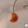 Кулон Вареник помаранчевий. Ручна робота